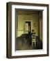 Interior with a Woman Seated on a White Chair-Vilhelm Hammershoi-Framed Giclee Print