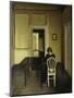Interior with a Woman Seated on a White Chair-Vilhelm Hammershoi-Mounted Giclee Print