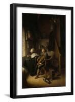 Interior with a Young Violinist, 1637 (Panel)-Gerrit Dou-Framed Giclee Print