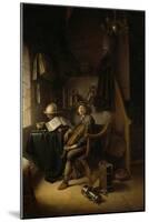 Interior with a Young Violinist, 1637 (Panel)-Gerrit Dou-Mounted Giclee Print