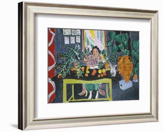 Interior with an Etruscan Vase, c.1940-Henri Matisse-Framed Art Print