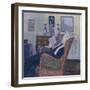 Interior with Artist's Mother 1917-18 (Oil on Canvas)-Harold Gilman-Framed Giclee Print