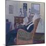 Interior with Artist's Mother 1917-18 (Oil on Canvas)-Harold Gilman-Mounted Premium Giclee Print