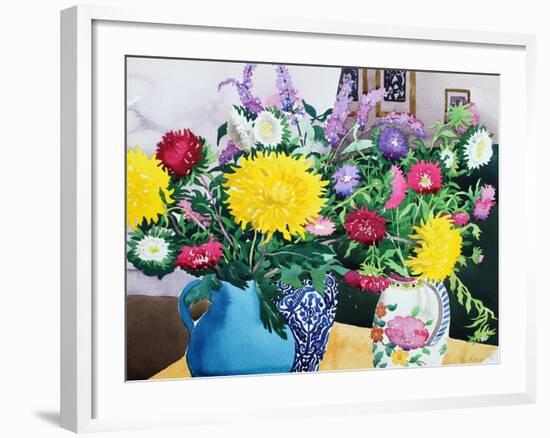 Interior with Asters-Christopher Ryland-Framed Giclee Print