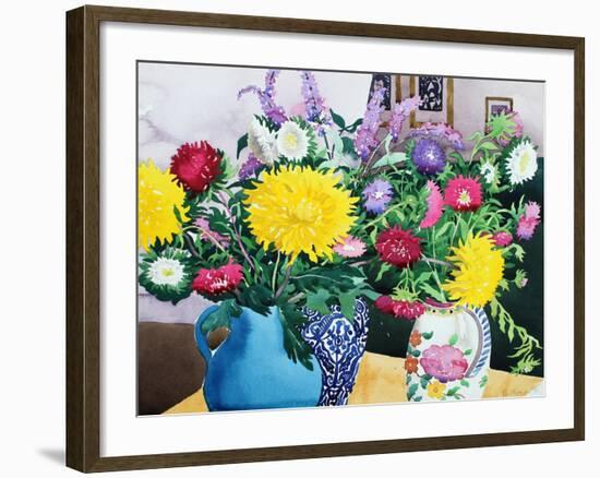 Interior with Asters-Christopher Ryland-Framed Giclee Print