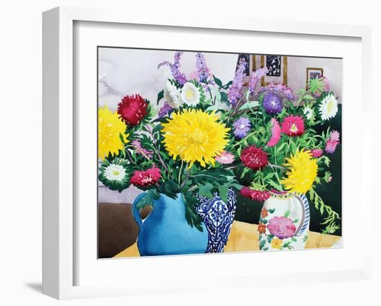 Interior with Asters-Christopher Ryland-Framed Giclee Print