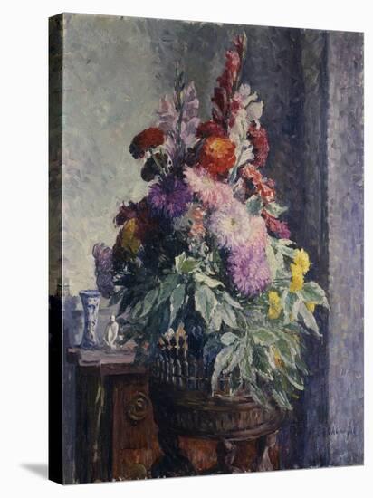 Interior with Bouquet of Flowers-Henri Lebasque-Stretched Canvas