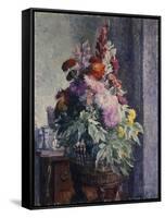 Interior with Bouquet of Flowers-Henri Lebasque-Framed Stretched Canvas