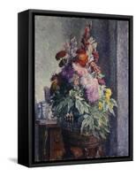 Interior with Bouquet of Flowers-Henri Lebasque-Framed Stretched Canvas