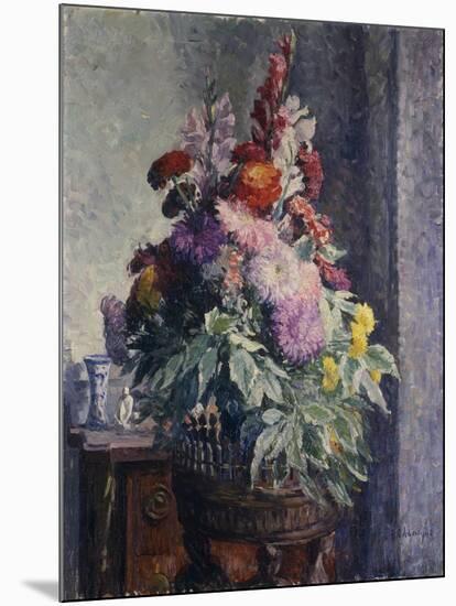 Interior with Bouquet of Flowers-Henri Lebasque-Mounted Giclee Print