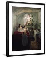 Interior with children, 1890-Fritz Thaulow-Framed Giclee Print