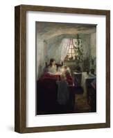 Interior with children, 1890-Fritz Thaulow-Framed Giclee Print