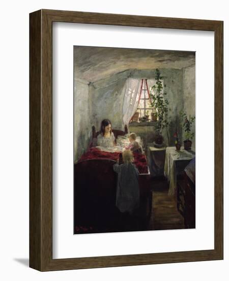 Interior with children, 1890-Fritz Thaulow-Framed Giclee Print