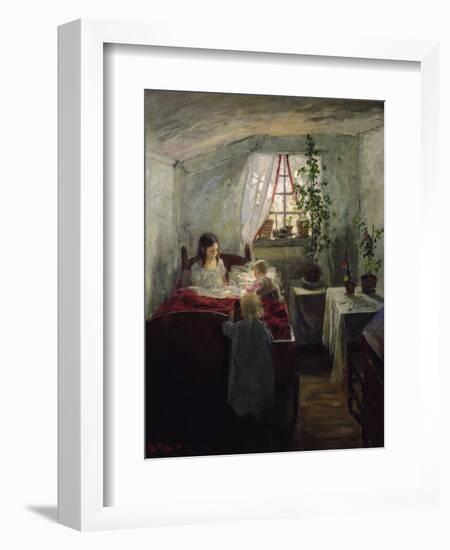 Interior with children, 1890-Fritz Thaulow-Framed Giclee Print