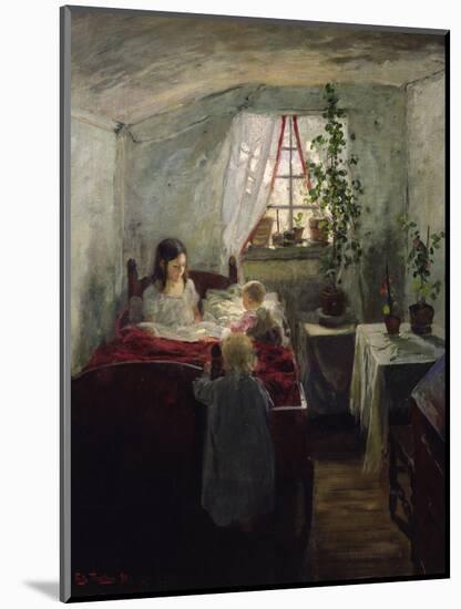 Interior with children, 1890-Fritz Thaulow-Mounted Giclee Print