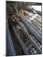 Interior with Columns and Windows, La Sagrada Familia Church, Barcelona, Catalonia, Spain, Europe-Nick Servian-Mounted Photographic Print