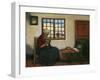 Interior with Cradle (Oil on Canvas)-Jacobs Smits-Framed Giclee Print