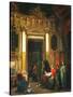 Interior With Figures-Herman Frederik Carel Tenkate-Stretched Canvas