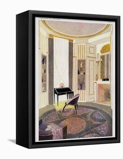 Interior with Furniture-Emile Jacques Ruhlmann-Framed Stretched Canvas