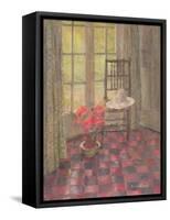 Interior with Geranium-Joyce Haddon-Framed Stretched Canvas