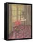 Interior with Geranium-Joyce Haddon-Framed Stretched Canvas