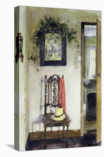 Interior with Hat and Scarf-John Lidzey-Stretched Canvas