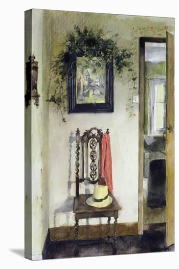 Interior with Hat and Scarf-John Lidzey-Stretched Canvas