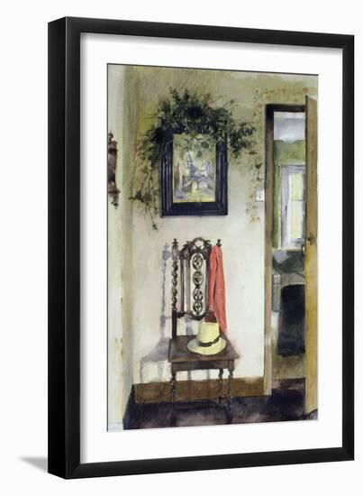 Interior with Hat and Scarf-John Lidzey-Framed Giclee Print