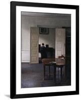 Interior with Ida Playing the Piano-Vilhelm Hammershoi-Framed Giclee Print