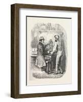 Interior with Men-null-Framed Giclee Print