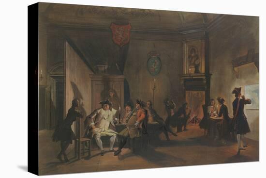 Interior with Military Officers-Cornelis Troost-Stretched Canvas