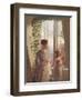 Interior with mother and daughter by a window, 1853-Ludvig August Smith-Framed Giclee Print