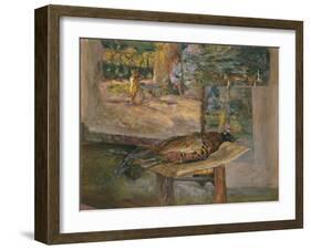 Interior with Paintings and a Pheasant, 1928-Edouard Vuillard-Framed Giclee Print