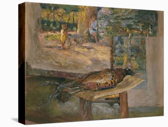 Interior with Paintings and a Pheasant, 1928-Edouard Vuillard-Stretched Canvas