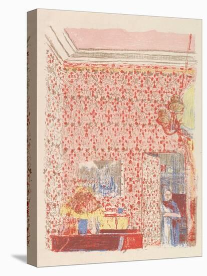 Interior with Pink Wallpaper I, from the series Paysages et Intérieurs, 1899-Edouard Vuillard-Stretched Canvas