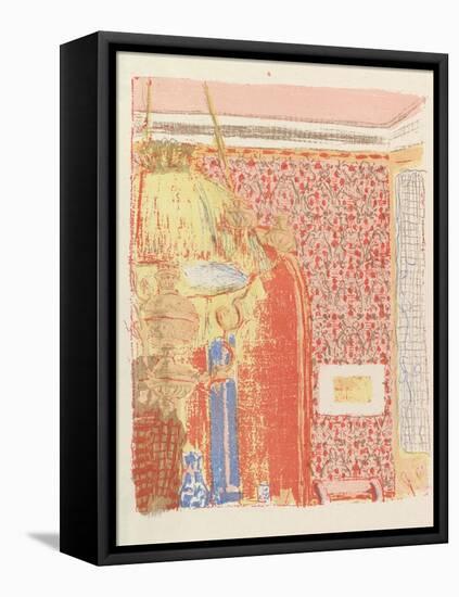 Interior with Pink Wallpaper II, from the series Landscapes and Interiors, 1899-Edouard Vuillard-Framed Stretched Canvas