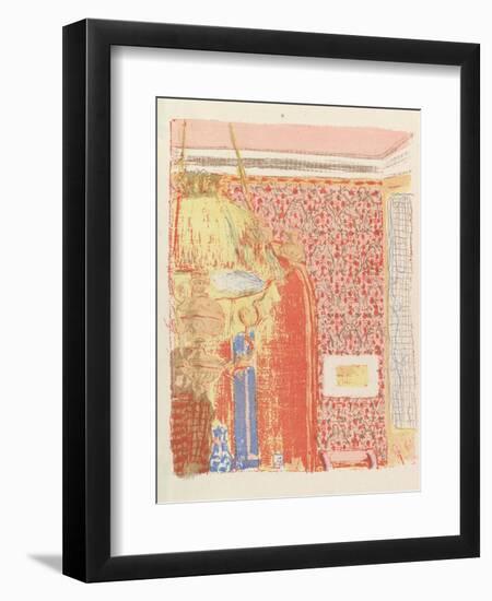 Interior with Pink Wallpaper II, from the series Landscapes and Interiors, 1899-Edouard Vuillard-Framed Giclee Print
