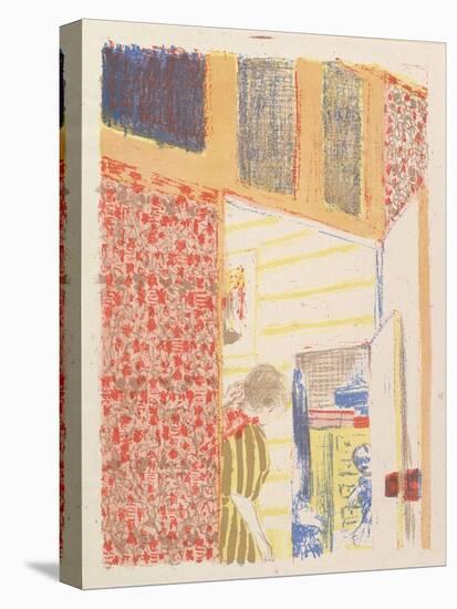 Interior with Pink Wallpaper III, from the series Landscapes and Interiors, 1899-Edouard Vuillard-Stretched Canvas