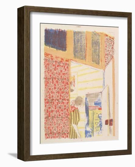 Interior with Pink Wallpaper III, from the series Landscapes and Interiors, 1899-Edouard Vuillard-Framed Giclee Print