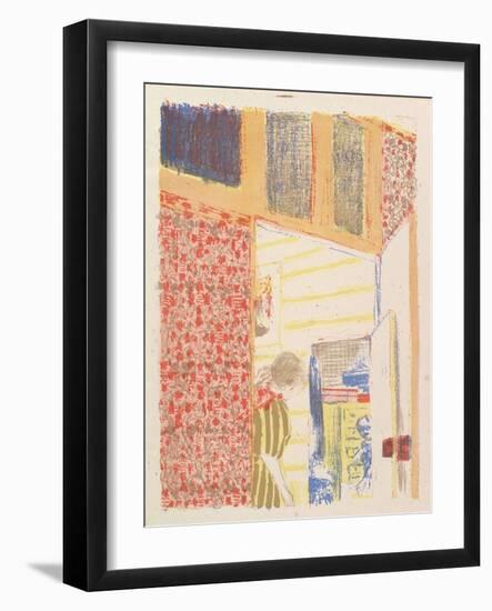 Interior with Pink Wallpaper III, from the series Landscapes and Interiors, 1899-Edouard Vuillard-Framed Giclee Print