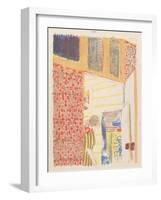 Interior with Pink Wallpaper III, from the series Landscapes and Interiors, 1899-Edouard Vuillard-Framed Giclee Print