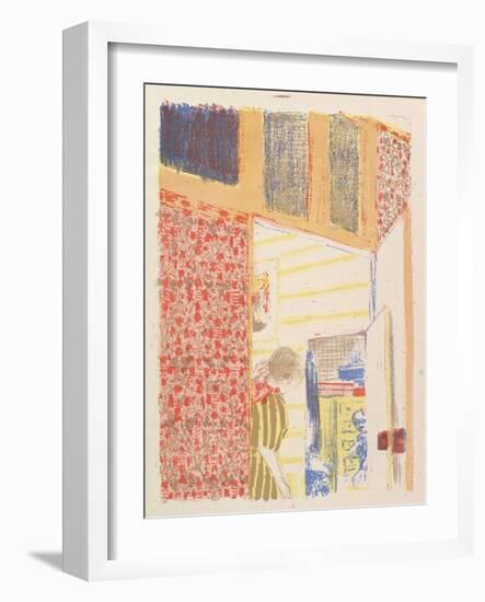 Interior with Pink Wallpaper III, from the series Landscapes and Interiors, 1899-Edouard Vuillard-Framed Giclee Print