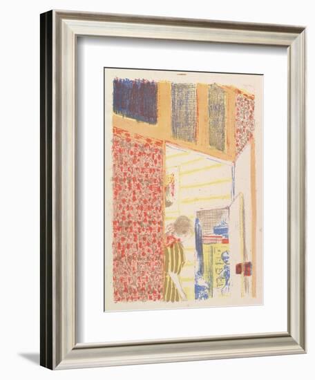 Interior with Pink Wallpaper III, from the series Landscapes and Interiors, 1899-Edouard Vuillard-Framed Giclee Print