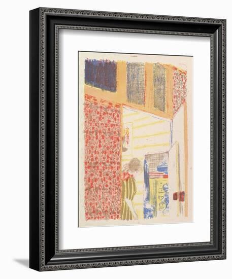 Interior with Pink Wallpaper III, from the series Landscapes and Interiors, 1899-Edouard Vuillard-Framed Giclee Print