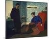 Interior With Red Armchair and Figures-Félix Vallotton-Mounted Giclee Print