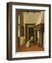 Interior with Seated Woman, C.1660-Jacobus Vrel-Framed Giclee Print