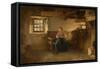 Interior with Seated Woman-null-Framed Stretched Canvas