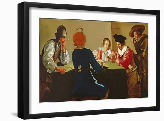 Interior with Soldiers Playing Cards, 1634-Jacob Van Oost-Framed Premium Giclee Print