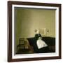 Interior with the Artist's Mother, 1889-Vilhelm Hammershoi-Framed Giclee Print