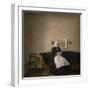 Interior with the artist's mother, 1889-Vilhelm Hammershoi-Framed Giclee Print